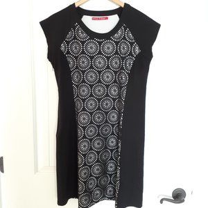 Krimson Klover Jasmine Laser-Cut Dress Black White Size M